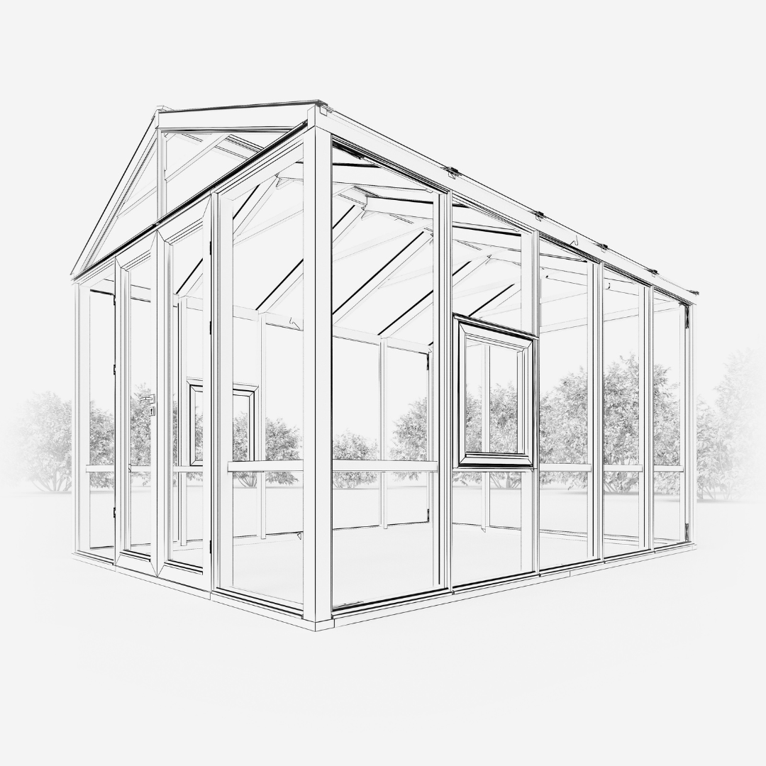WOODEN greenhouse MODERN | PREMIUM