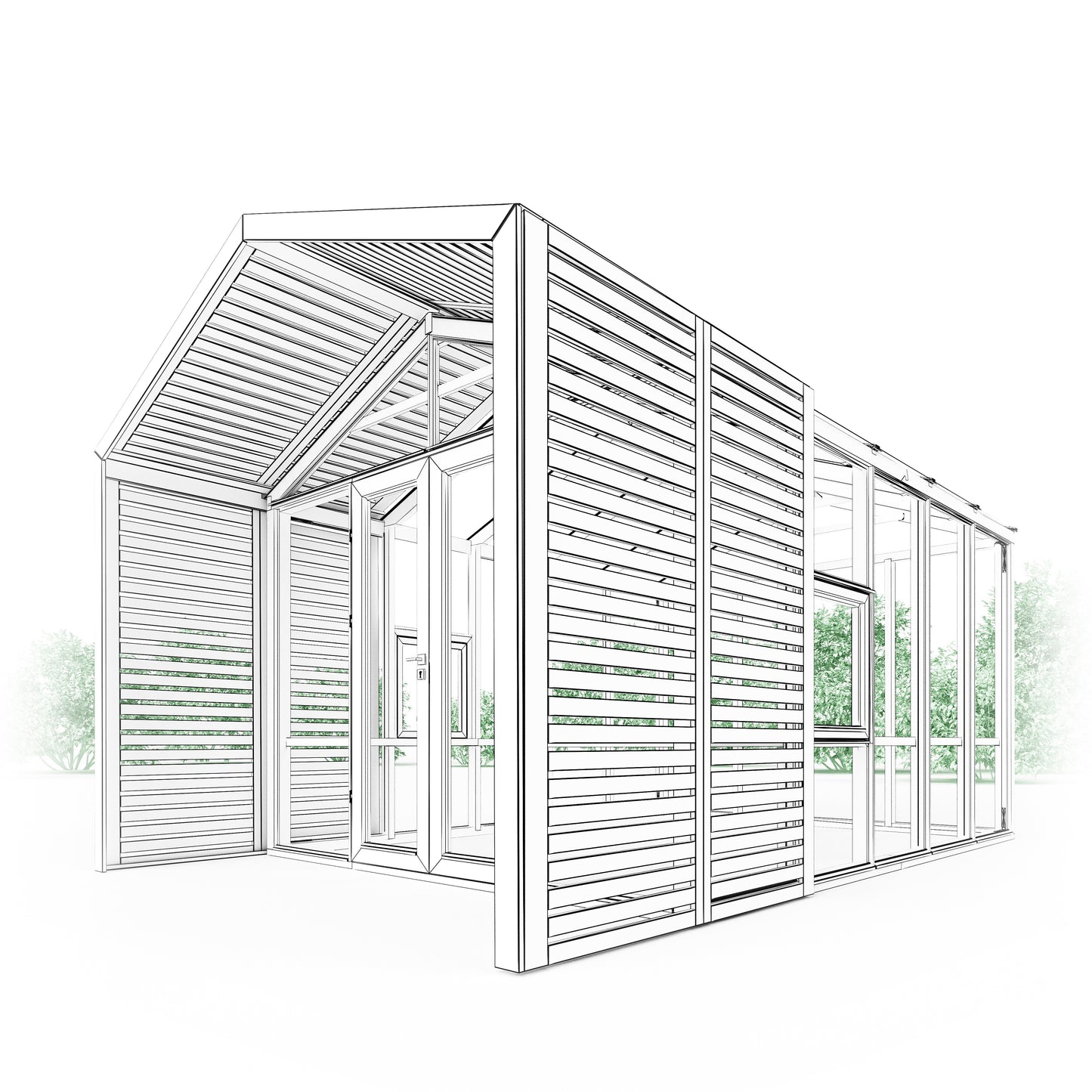 WOODEN greenhouse M4 | PREMIUM