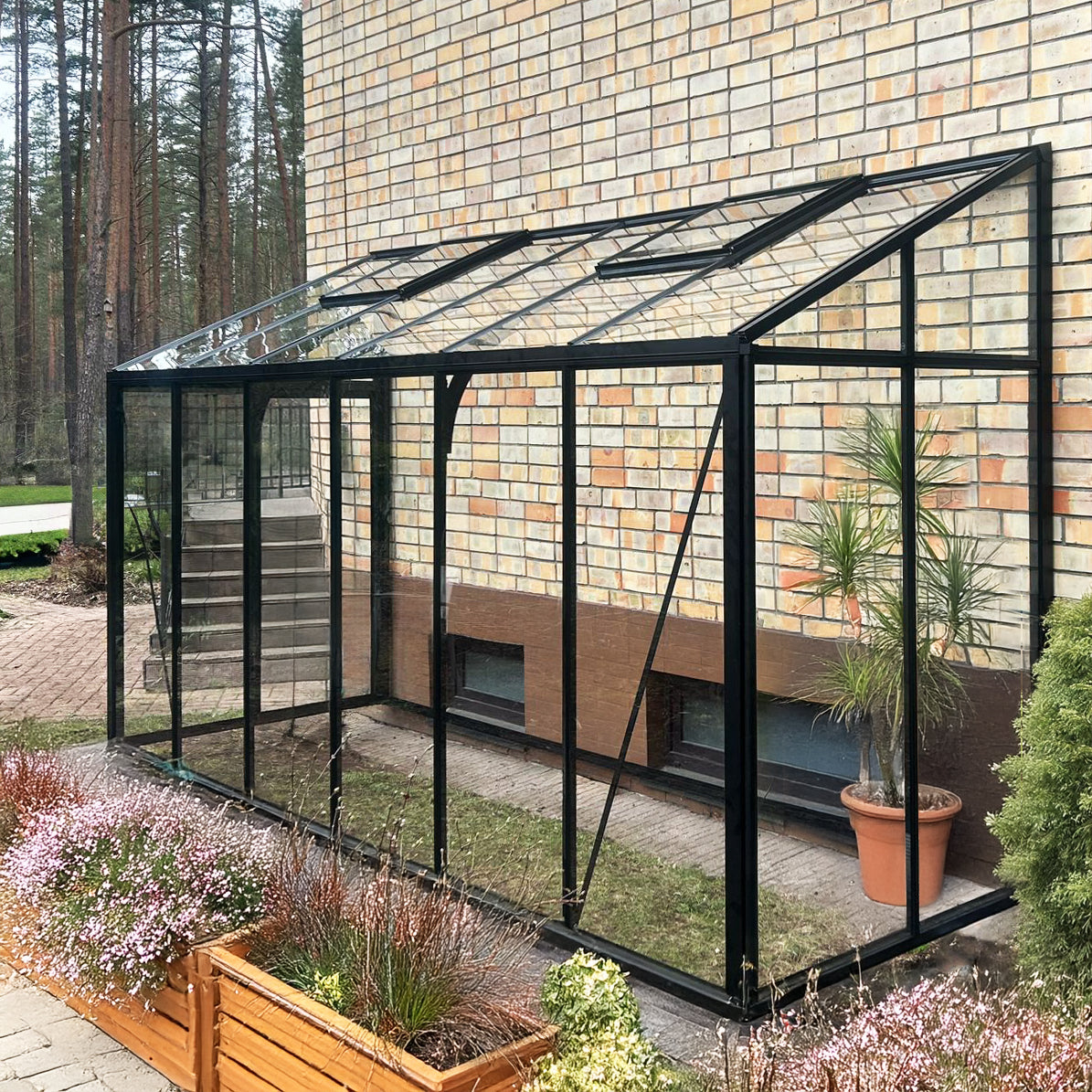 LEAN-TO-WALL greenhouse